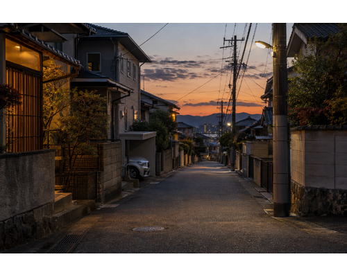 夕暮れ時は、見え方の変化に注意。