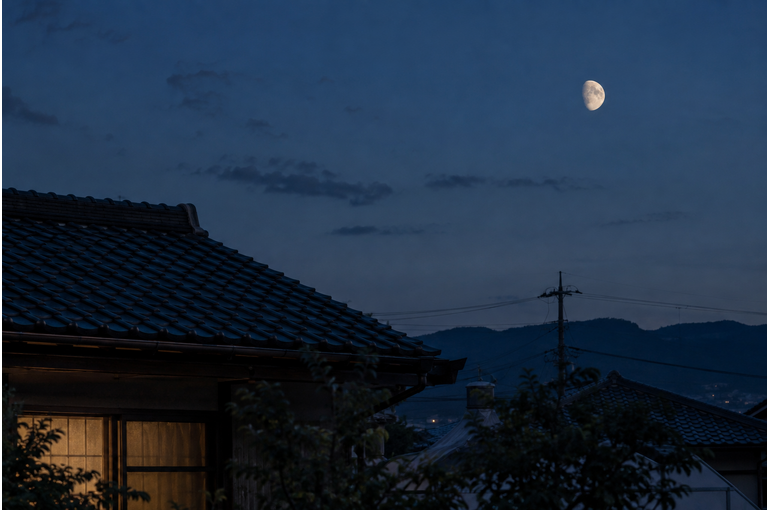 十三夜、今月も空を見上げて。