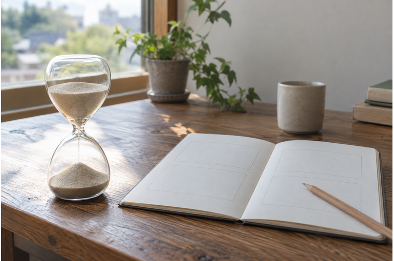 仕事の時間を、作業だけで数えない。
