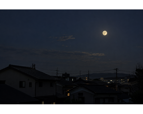 離れていても、同じ月を。