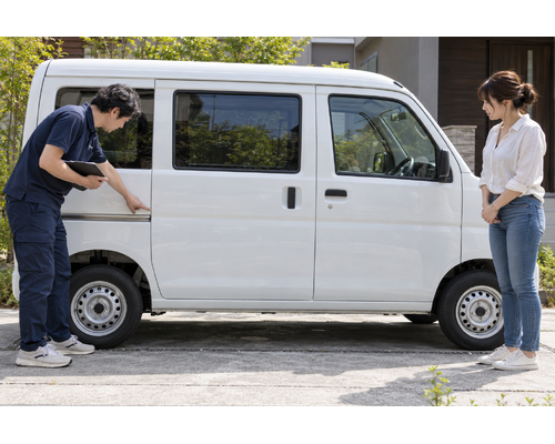 軽バンの装備を変える前に。仕事に必要か、基準に合うか