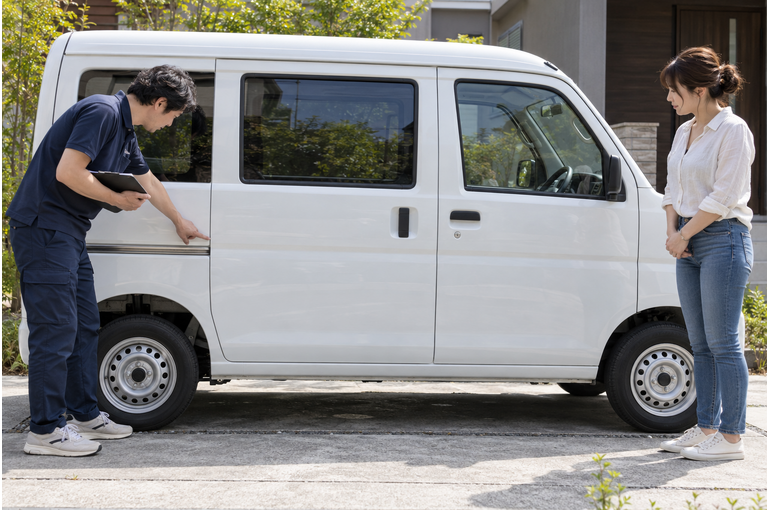 軽バンの装備を変える前に。仕事に必要か、基準に合うか