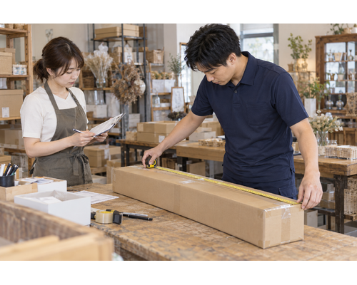 配送を頼む前に測りたい、箱の「いちばん長いところ」