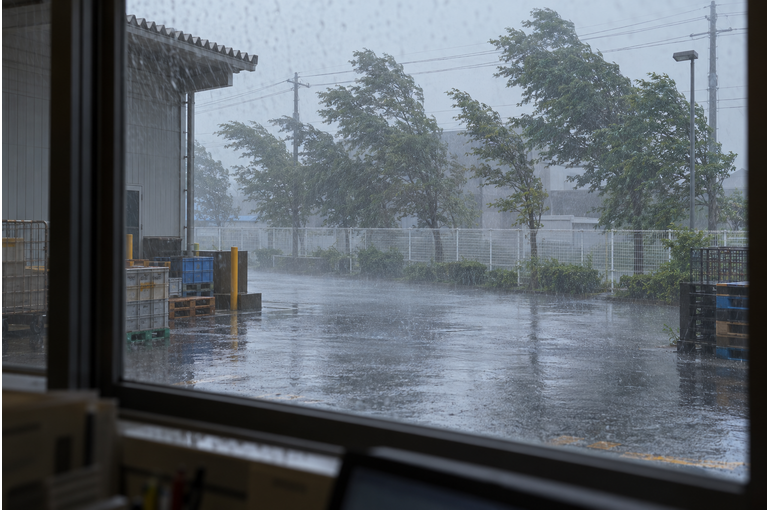 台風8号、伊豆半島に上陸。配送は安全を優先して