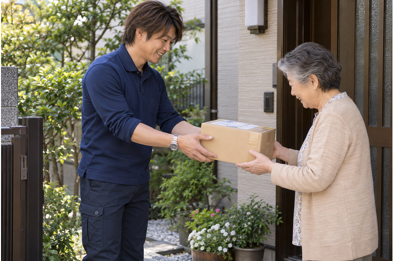 敬老の日。個人宅の受け渡しは、急がせないひと言を