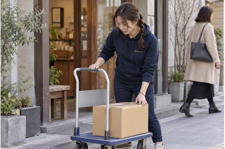 外出する人が増える日、荷物を運ぶ足元にも気配りを